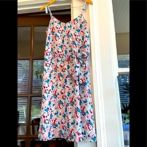 Comptoir des Cotonniers Silk Flowery Straps Dress M